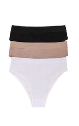 [FRA5016] PACK X3 TIRO CORTO CON CINTURA DE ALGODÓN Y LYCRA