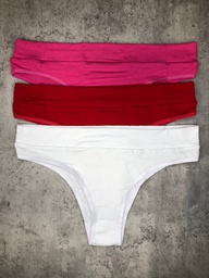 [VOL302-2] PACK X3 VEDETINA DE ALGODÓN Y LYCRA CON CINTURA