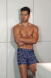 [LM982/1] BOXER DE ALGODÓN Y LYCRA ESTAMPADO "GEOMETRIC"