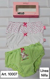 [SAY10007] PACK X3 BOMBACHA NENA DE ALGODÓN Y LYCRA ESTAMPADA FRU FRU