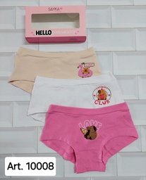 [SAY10008] PACK X3 MINI CULOTTE DE NENA DE ALGODÓN Y LYCRA ESTAMPADO