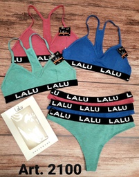 [LALU2100] OFERTON - CONJUNTO DEPORTIVO CON TAZA SOFT REMOVIBLE  DE ALGODON